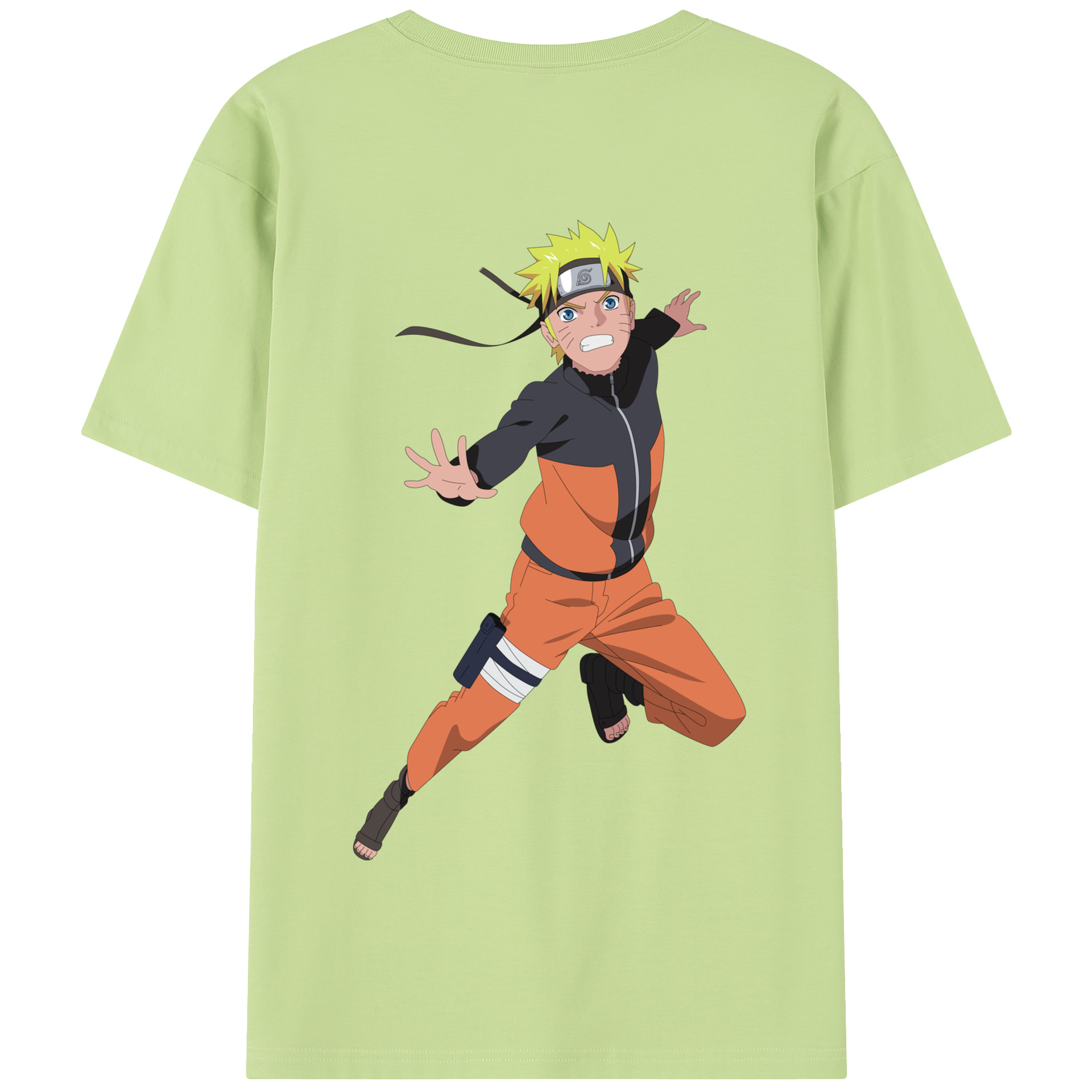 （画像用） NARUTO -ナルト- うずまき ナルト Uzumaki Naruto 綿100％半袖Tシャツ（背面プリント）